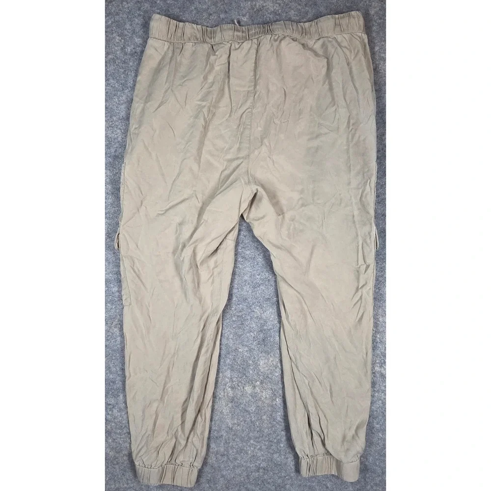 Banana Republic Khaki Tan Lyocell Cargo Jogger Pants Mens XL Utility Baggy Y2K
